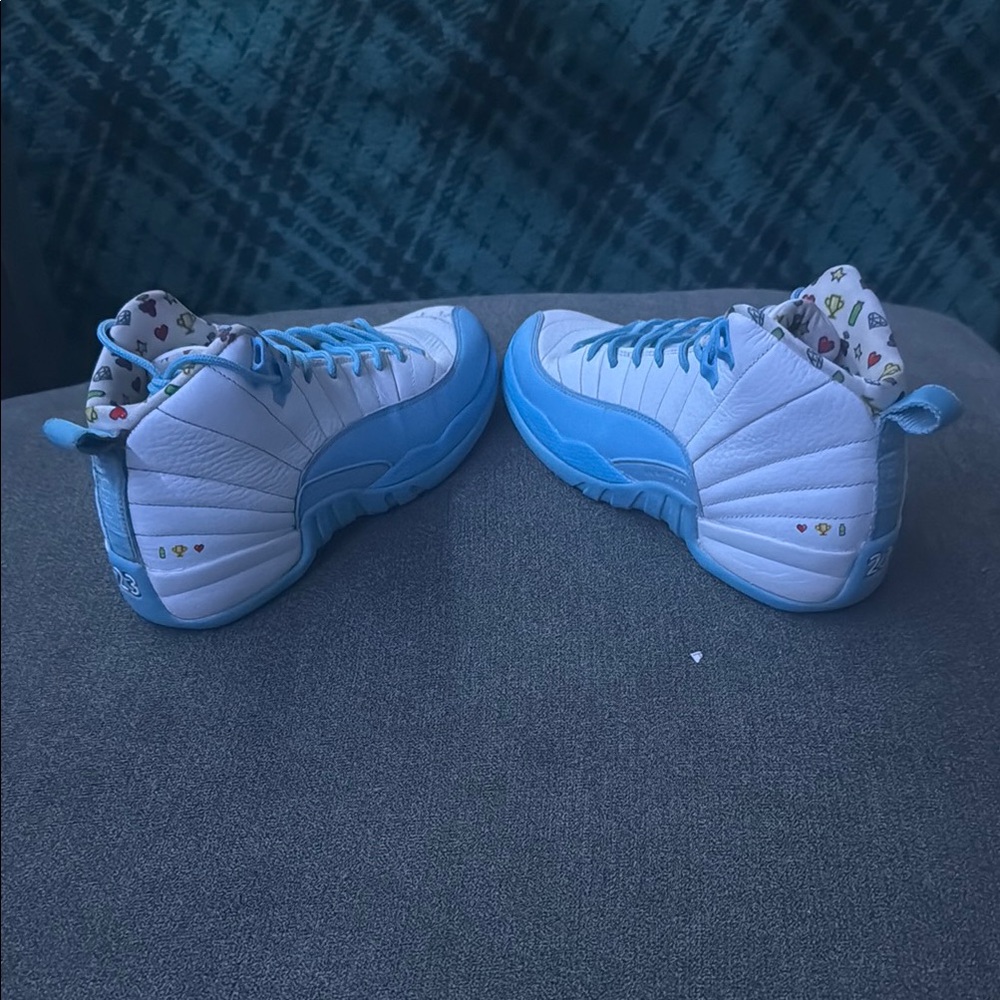 Nike Air Jordan 12 Retro Mid Emoji Retro Sneakers 6.5Y